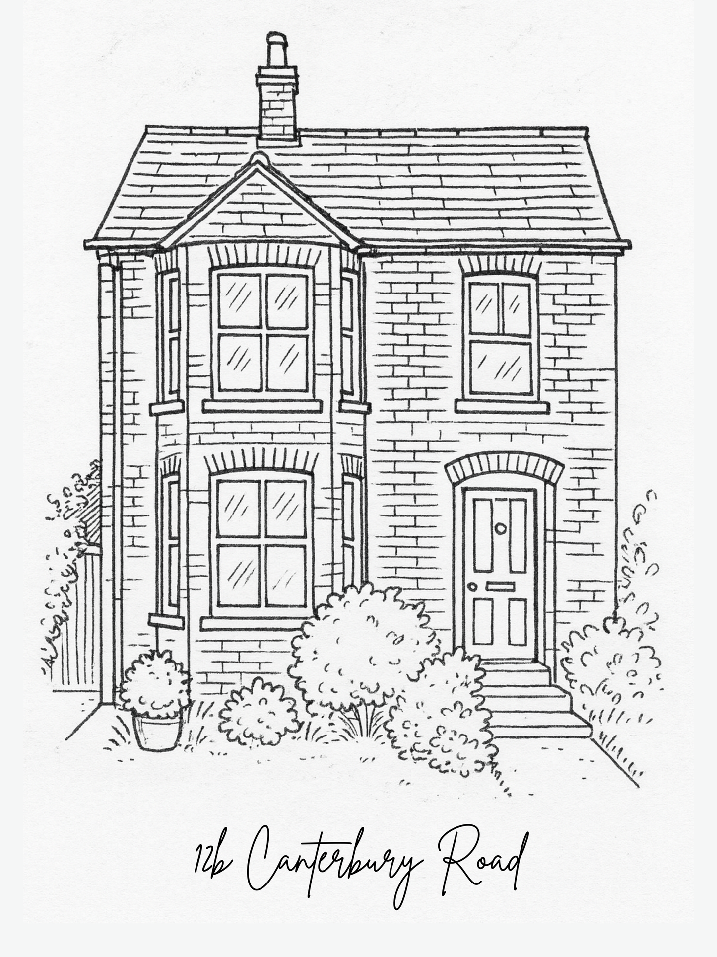Custom House Line Illustration – Personalised Home Portrait
