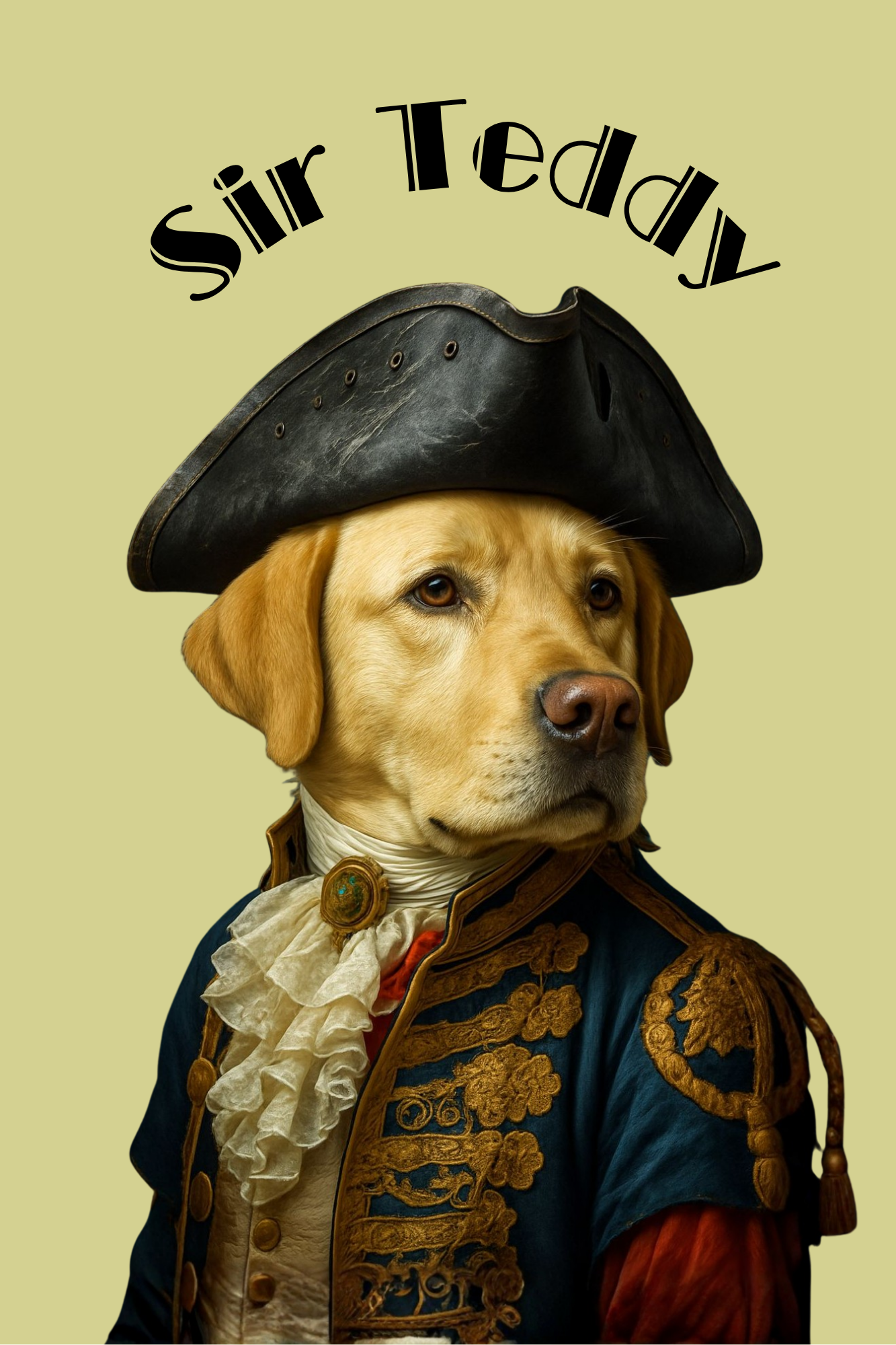 Custom Royal Pet Portrait – Renaissance Style