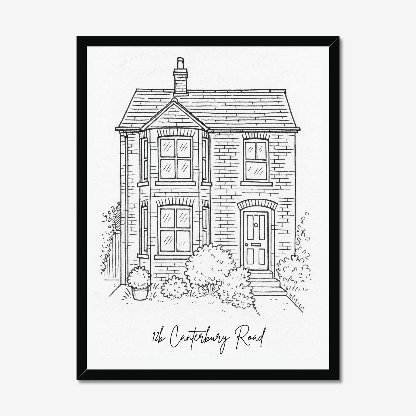 Custom House Line Illustration – Personalised Home Portrait