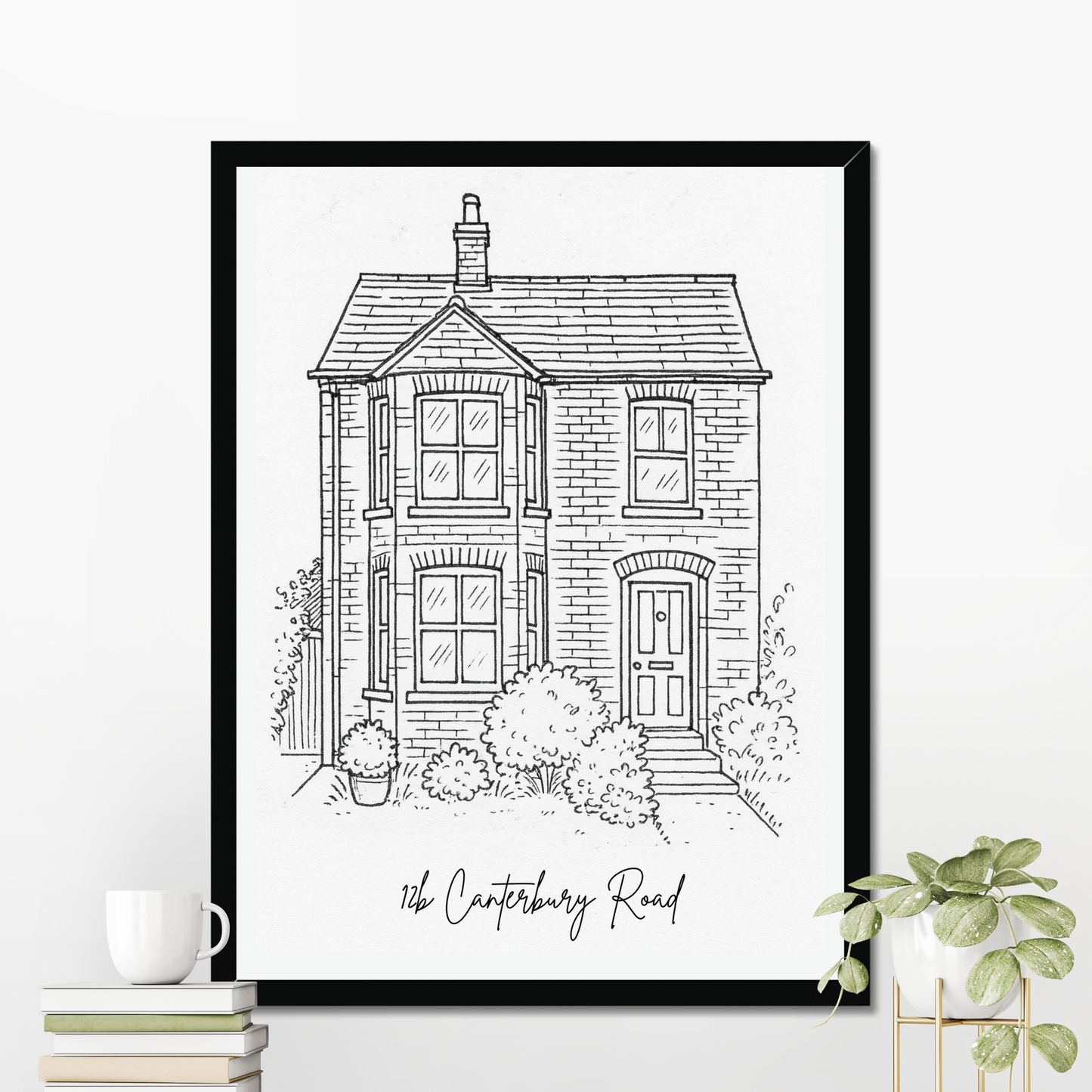 Custom House Line Illustration – Personalised Home Portrait
