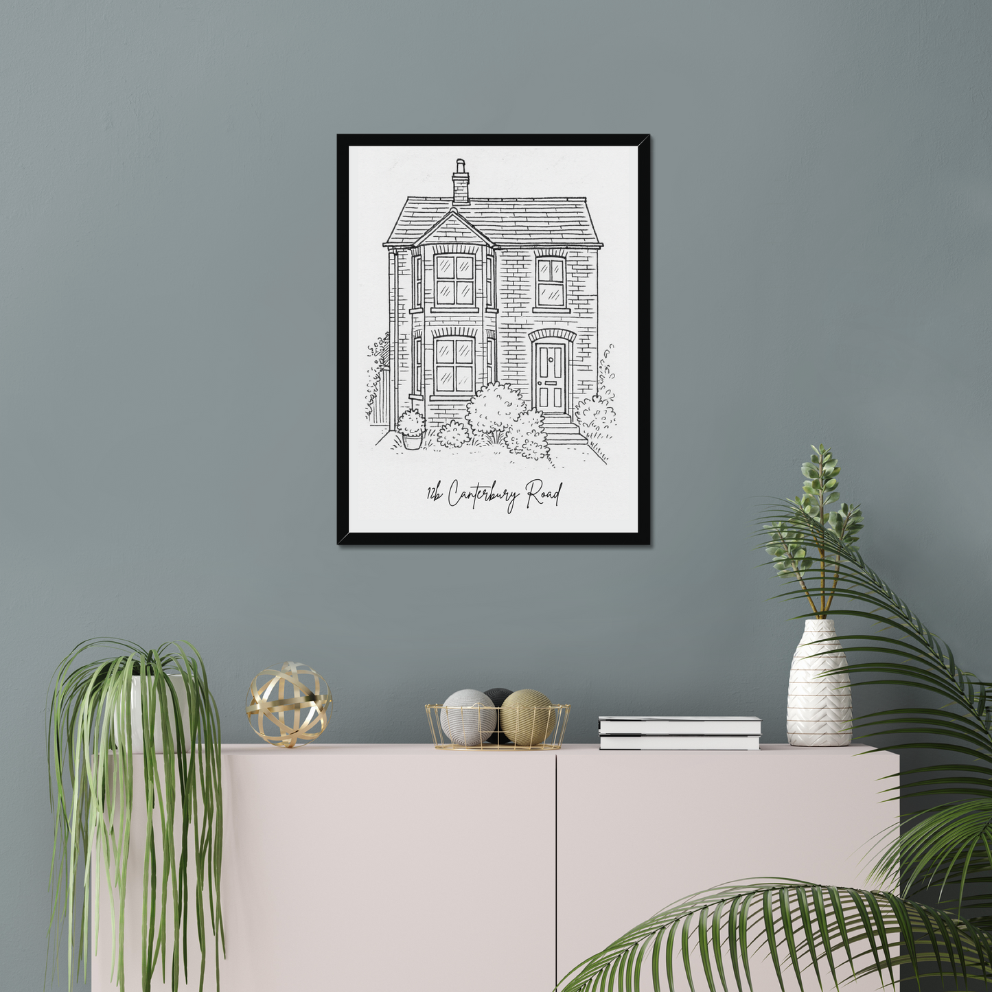 Custom House Line Illustration – Personalised Home Portrait